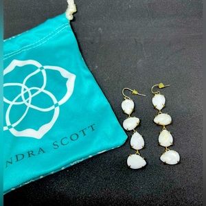 Kendra Scott multi stone drop earrings.